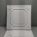 Art3d Drop Ceiling Tiles 24x24 in White (12-Pack, 48 Sq.ft), Wainscoting Panels Glue Up 2x2