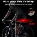 RAVEMEN CL01 Bike Tail Light, 300 Wide-Angle Rear Bicycle Light for Night Riding, Saddle Mount Bike Taillight Safety Accessories with Auto On/Off, Brake Sensing, 5 Modes, 2 Mounting Ways