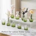 Glass Bud Vase Set of 20 - Small Vases for Flowers in Bulk - Assorted Vintage Crystal Vases for Flowers, Table Centerpieces (Green, 20 Pcs)