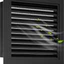 8"x8" Premium Aluminum Attic Vent - Featuring Screen Design, Perfect for Gable Vents and Sheds - Vent Opening 6"x6" - Durable Construction for Optimal Roof Ventilation (Black)
