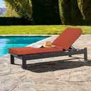Favoyard Chaise Lounge Cushions Outdoor 72 x 21 x3 Inch Waterproof & 3-Year Fade Resistant Outdoor Lounge Chair Cushions with Removable Cover, Ties and Hidden Zipper for Patio Pool Lounge Chairs