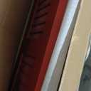 12"W x 35"H Americraft Two Equal Louver Exterior Real Wood Shutters (Per Pair), Fire Red