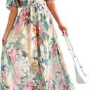 Maxigerui Women's Summer Floral Maxi Dress Spring Wedding Guest Dress 2026, XL
