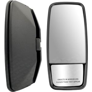 Outside View Door Mirror RH Fit for Isuzu NPR NPR-HD NQR NRR W3500 W4500 W5500 box Truck 98 Hino fb 4HK1 4JJ1 5.2L 3.0L 6.0L 2008-2024 Black Passager Side