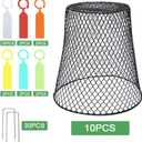10 Pcs 9.13"9.13" Chicken Wire Cloche Plant Covers Garden Netting Metal Heavy Duty Plant Protectors from Animals for Keeping Bunnies Chicken Squirrels Birds Other Out