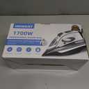 Steam Iron for Clothes 20s Fast Heat-up,1700W Iron with 14.07oz Large Water Tank,Non-Stick Ceramic Soleplate, Anti-Drip, Auto-Off, Burst Steam, Self-Cleaning, Ironing Clothes for Home, Grey