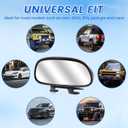 Blind Spot Mirror Adjustable 360 Degree Car Side Mirror, HD Glass Rear View Mirror Exterior Accessories for Car SUV Frame Thickness Less than 5MM (2 x Style 7)