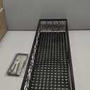 Hanging Railing Planter with Hooks, Iron Hanging Planter Holder, Balcony Plant Holder Railing Shelf Fence Hanging Flower Bucket for Outdoor Garden Window Porch Patio (23.6 x 7.8 x 4.7 Inch)