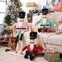 Lanpn Nutcracker Christmas Pillow Nutcracker Pillow Christmas Decoration Winter Throw Cushion for Sofa Living Room Bedroom Xmas Decor (23x31 inch, Pink)