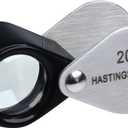 Hasting 20x Jeweler Loupe Triplet Loop Magnifier Mini Optical Glass Magnification Gem Tool, Stamp and Coin Collector, Watch Circuit Board Repair