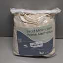 Nanspring Warm Beige Linen Curtains 84 Inch Length 2 Panels Set for Living Room Rod Pocket Back Tab Light Filtering Window Drapes for Bedroom Dining Room Protect Privacy Modern Farmhouse Decor 52x84