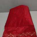 HyDren 84 Inch Velvet Christmas Tree Skirt Gold Bronzing Embroidery Christmas Tree Decorations Vintage Party Favors Rustic Holiday Thanksgiving Day Decoration (Red)