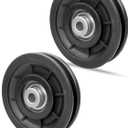 2 PCS 3.5Inch/90mm Nylon Bearing Pulley Wheel, Silent Bearing Replace for Garage Gym Equipment Pulley System, Universal Wearproof Bearing Maximum Working Load of 1000 LBS