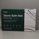 Large Stone Bath Mat, Super Absorbent Diatomaceous Earth Bath Mat, Quick Drying Non-Slip Diatomite Stone Bath Mats for Bathroom, Easy to Clean (Light Gray, 31.5" x 19.7")