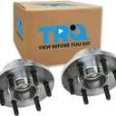 TRQ 2 Piece Front Rear Wheel Bearing & Hub Assembly Set Compatible with 1997-2004 Dodge Dakota 1999-2003 Durango