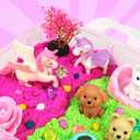 Stackable Sensory Bin, Unicorn & Pet Sensory Sand, Unicorn and Pet Sandbox with Play Sand for Toddlers Boys and Girls, Kids Toys Gift for Age 3 4 5 6 7 8+