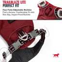 Tuff Pupper All-Day Wear Dog Harness | for Walking, Trail Running, Hiking | Front & Back Leash Clips | Reflective Trim | Easy On/Off Buckles | Lightweight Breathable | No Pull Design (XS, Red)