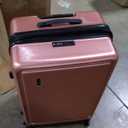 TRAVELARIM Hard Shell Luggage Sets with Spinner Wheels 4 Piece, Expandable Large Suitcases with TSA Lock, Travel Large Suitcase Set, Black Luggage Set (Pink)