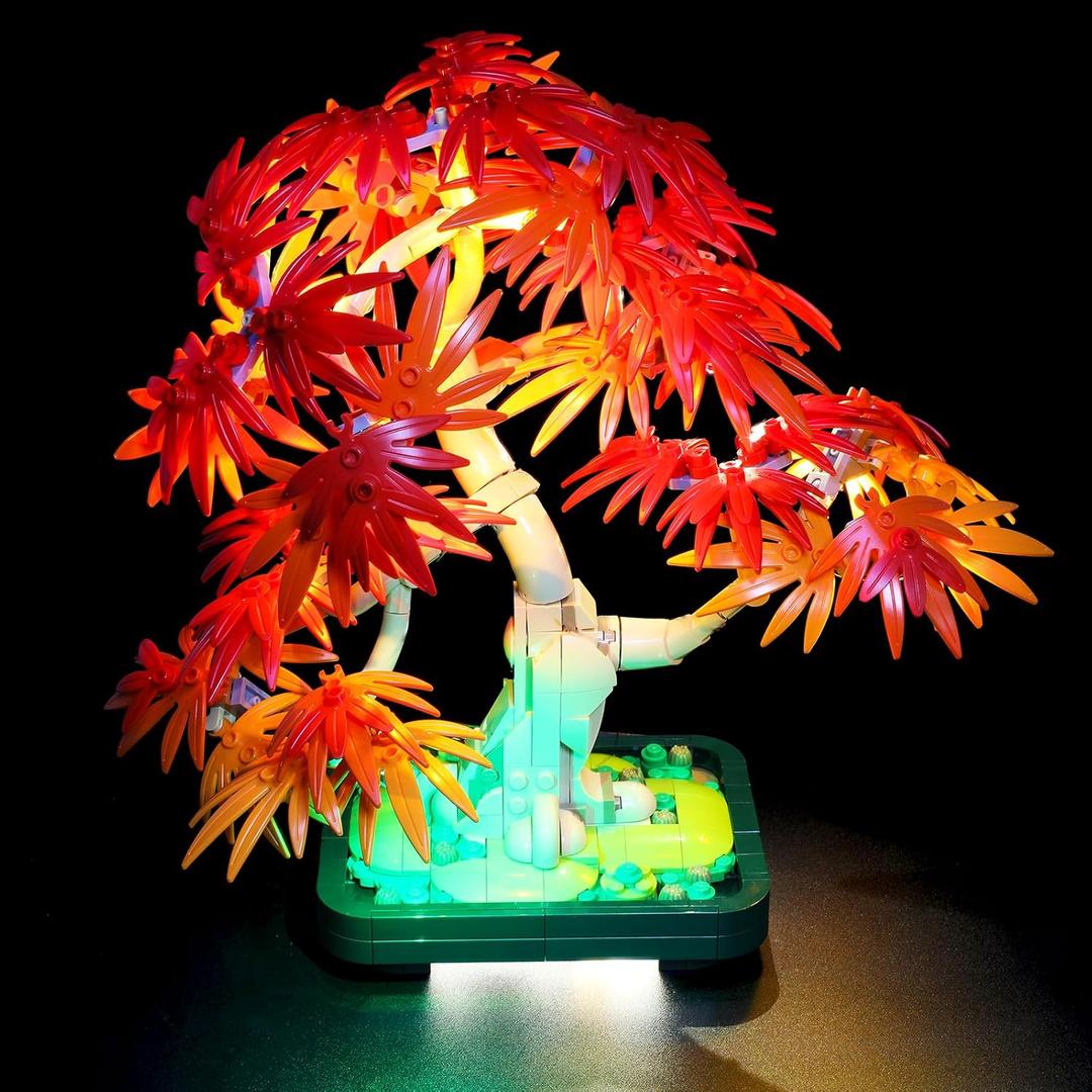 LED Light Kit for Lego Japanese Red Maple Bonsai Tree 10348 Compatible with Botanical Collection, Lights Only (Model Not Included)