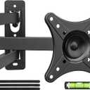 USX MOUNT Full Motion TV Wall Mount - Universal Single Stud Corner Bracket for 13-32 inch TVs, Monitor Wall Mount for LCD Monitor Swivel Tilt Rotation Articulating, VESA100x100mm, Up to 33LBS