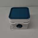 10 Pounds Chicken Feeder with 4 Ports, Rainproof Poultry Feeder for Up to 10 Adult Chickens or 15 Chicks Patented Products (Blue)