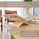 Faux Travertine Stone Finish Resin Book Holder for Recipe Book Display Stand, Coffee Table Books, 2 Pieces Slot Together, Neutral Beige Coffee Table Decor