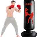 Freestanding Punching Bag for Adults, Kick Boxing Bag with Stand for Adults, Blow up Punching Bag for Kids 12-14