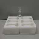 4.33" Tall Glass Candlestick Set of 6 Clear Crystal Candle Holders for Glass Taper Holder Decor for Wedding Birthday Party Christmas