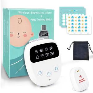 Wireless Bedwetting Alarm for Children and Adults, Bed Wetting Alarm for Boys and Girls, Night Potty Training Device , Pee Alarm for Bedwetting,Bedwetting Alarm for Older Kids ,Bed Alarms for Elderly