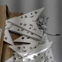 Hortsun 20 Set Christmas Paper Star Shape Lantern 2 Size 17.7 11.8 Christmas Hanging Ornaments Lights 3D Lampshade Hanging Decor with 20 LED Light for Xmas New Year(White)