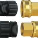 DUSICHIN Garden Hose Fitting Pressure Washer Gun to Water Hose Adapter, 3/4 INCHES GHT Male and Female to Power Washer Wand Handle M22 Female Fitting 3/4" GHT to M22 Joint DUS2626