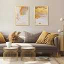 upsimples 16x24 Picture Frame, Display Pictures 14x20 with Mat or 16 x 24 Without, Wall Hanging Poster Frames, Gold, 1 Pack