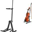 Eastar Violin Stand with Bows, Stand for acoustic Guitar Bass, Mandolin, Banjo,Portable and Adjustable Holder BlackEasy to Install and SturdyBlack
