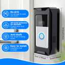 Anti-Theft Video Doorbell Mount Compatible with Ring/Blink Wireless Camera Doorbell, Adjustable Angle Mount No-Drill Battery Doorbell Bracket Accessories for Houses, Apartments, Businesses