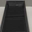 Metal 6 Tier Bookshelf, No Assembly Needed Foldable Bookcase with Storage Cabinet, Sturdy Standing Shelf for Bedroom Office Corner, Black