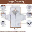 Garment Duffle Bag for Travel - Convertible Carry on Garments Duffel Bags Travel Bag for Women Men Large Weekender Bag with Shoes Compartment 3 in 1 Hanging Clothes Suit Dress Bag 3pcs Set (N01-Off White&Black)