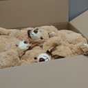 Plush Teddy Bear Cute Stuffed Animal Bear with Bow Plush Toys 13.8 Inches (Khaki,10pcs)