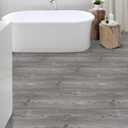 Peel and Stick Floor roll:12 * 118in Vinyl Flooring roll Waterproof,self-Adhesive Floor Tile Sticker for Bathroom/Kitchen/Bedroom/livingroom/Hallway(Grey Wood)