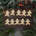 Therwen 4.6 ft Christmas Gingerbread Man Banner Metal Gingerbread Man Garland Vintage Christmas Tree Ornament for Mantle Wall Window Door Xmas Tree Decor Holiday Crafts