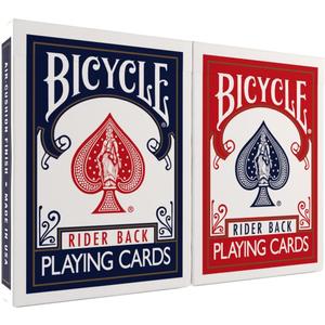 Bicycle Rider Back Playing Cards, Standard Poker Size Deck of Cards, Red & Blue (2 Pack), Classic Cards for Poker, Blackjack, Family Game Night & Card Games, Fun for All Ages