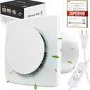 4 Inch Exhaust Fan with Switch Upgrade Bathroom Exhaust Fan 34dB Low Noise IPX4 Waterproof Household Ventilation Fan Easy Install on Wall Window Ceiling in Bathroom Kitchen Garage