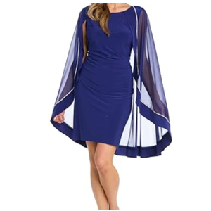 R&M Richards Women's Plus Size Crystal Glow Evening Dress, Electric Blue, 

Size 20W