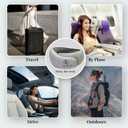 Premium Memory Foam Travel Neck Pillow  Ergonomic Design, Adjustable Strap, Lightweight with Carry Case  Perfect for Travel, Office, and Long Drives (Light Grey)