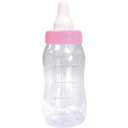 Amscan Pink Baby Plastic Bottle Bank - 11.12" x 4.25" (1 Count) - Perfect for Baby Showers & Gender Reveal Celebrations