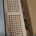 GlikCeil Pegboard Display Stand with 20 Peg Hooks for Retail Craft Shows 4 Panel Wooden Pegboard Display Stand Earring Jewelry Keychain Display Racks Vendors Events Selling Store Supplies