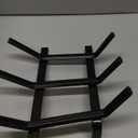 FEED GARDEN Fireplace Grate 24 inch Heavy Duty Fireplace Log Holder, 1/2" Solid Steel Bar Fire Pit Grate for Indoor Outdoor, Wood Stove Fireplace Accessories Wrought Iron Firewood Burning Rack