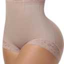 SHAPSHE Butt Lifting Panties Tummy Control Shorts High Waisted Shapewear Briefs Compression Underwear Women Faja Shorts (Small, Tan)