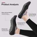 Vanjua 4 Pairs Pilates Socks with Grip for Women, Non Slip Yoga Socks, Grippy Socks for Barre, Dance, Workout and Hospital