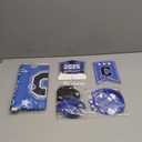 Graduation Decorations 2025, Graduation Decorations Set Class of 2025 Backdrop, Flag Banner, Porch Banner, Congrats GRAD Hanging Swirl, Balloons for Grad Party Decor (Blue & Black)