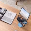 Lamicall Tablet Stand, Adjustable Tablet Holder - Desktop Stand Dock Holder Compatible with 4-13" Tablets Such as iPad Pro 11, 9.7, 10.5, 12.9 Air Mini, Kindle, Tab, iPhone Air 17 Pro Max, Blue